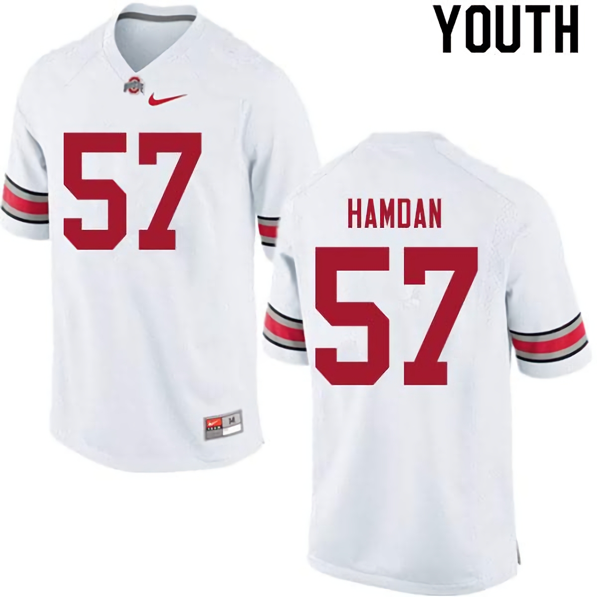Zaid Hamdan Ohio State Buckeyes Youth NCAA #57 Nike White College Stitched Football Jersey XLG6456UH
